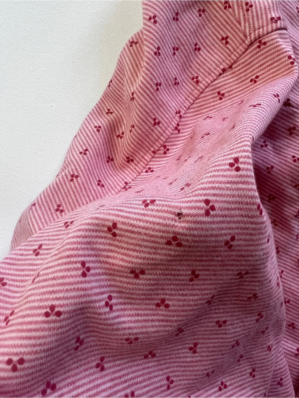 Men’s untuckit short sleeve polo top size XX-large pink/red stripe pattern